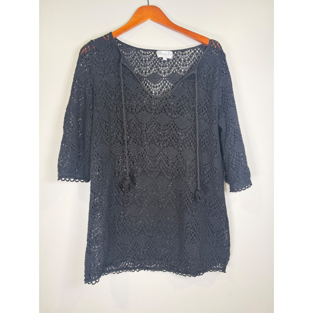 Mud Pie Womens Beach Coverup Large Swim Ocean Travel Resort Summer Tropical